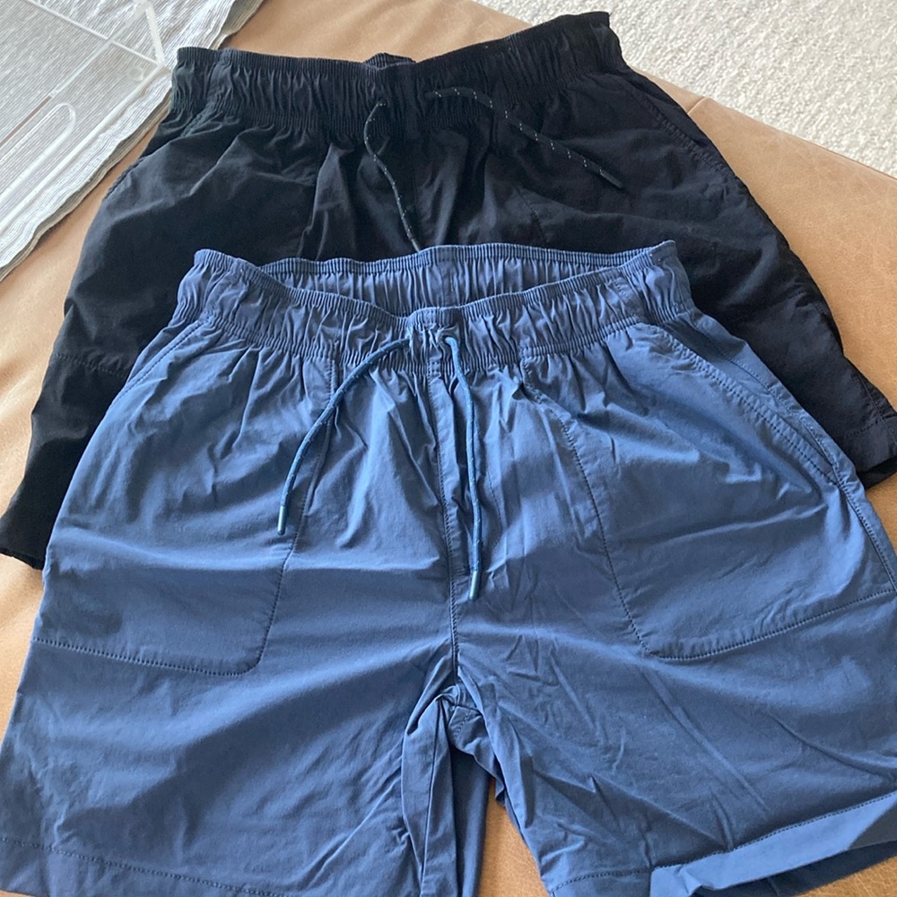 Crewcuts Black and Blue Athletic Shorts with Elastic Waistband